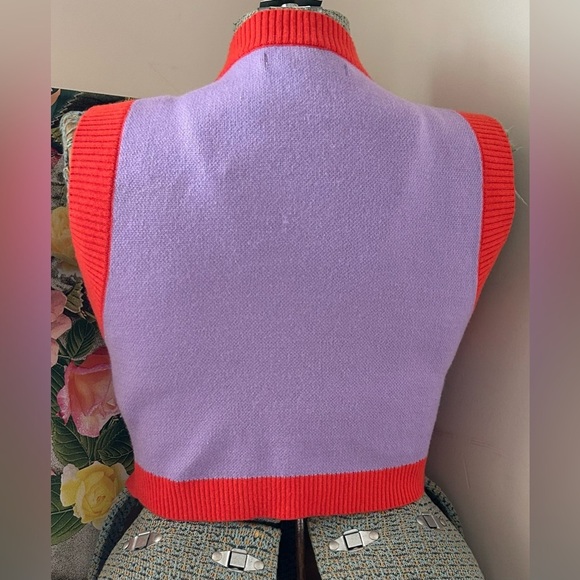 URBAN OUTFITTERS RANDI STRAWBERRY SWEATER VEST. Sz. M. QUIRKY, STYLISH, TRENDY - Picture 8 of 9